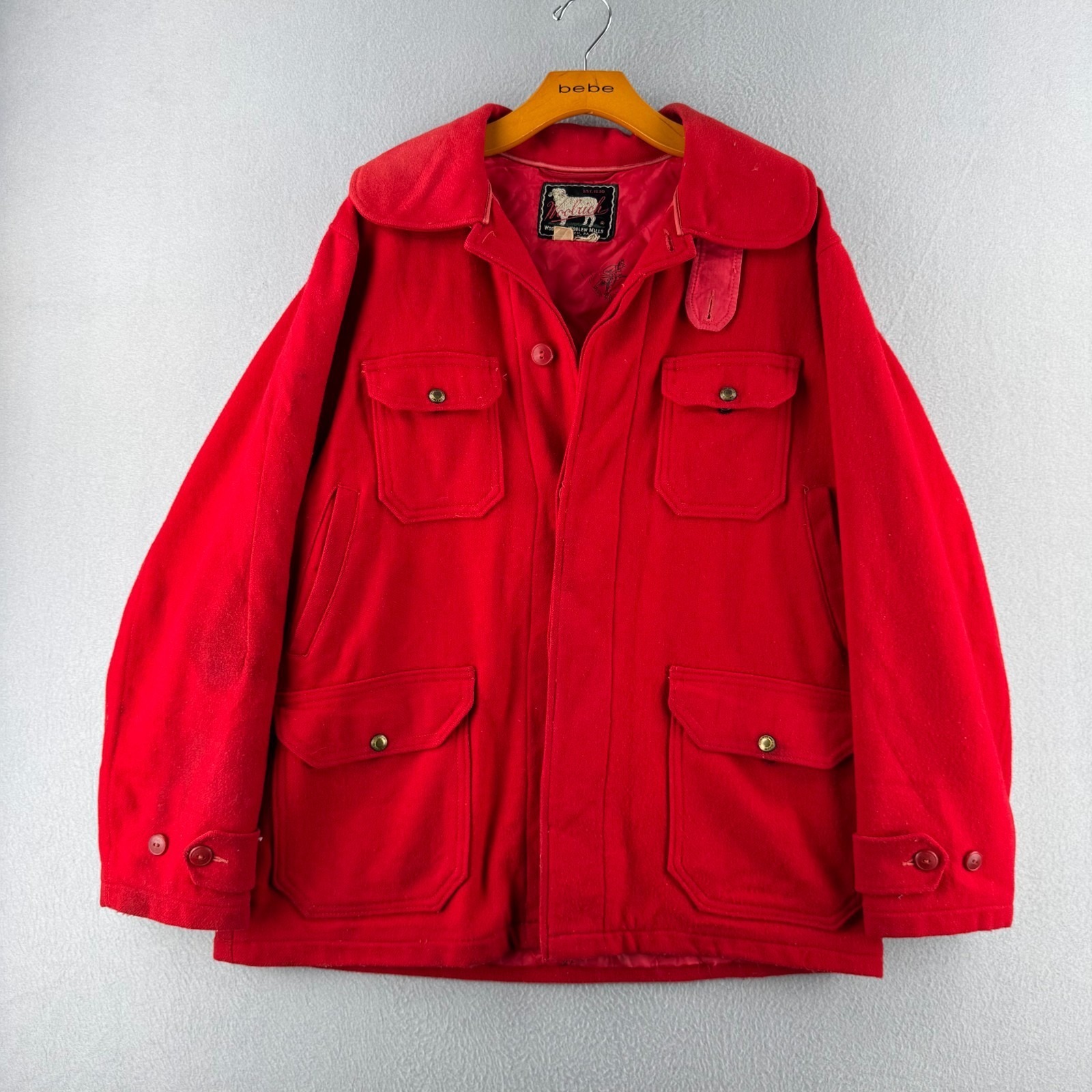 Vintage 50s 60s Woolrich Jacket Mens 42 Read Heavy Wool Mackinaw Hunting Coat